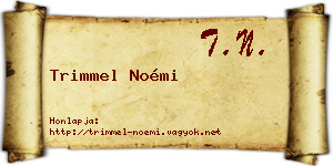 Trimmel Noémi névjegykártya